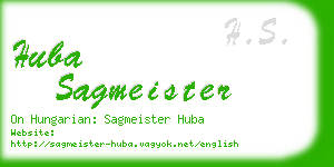 huba sagmeister business card